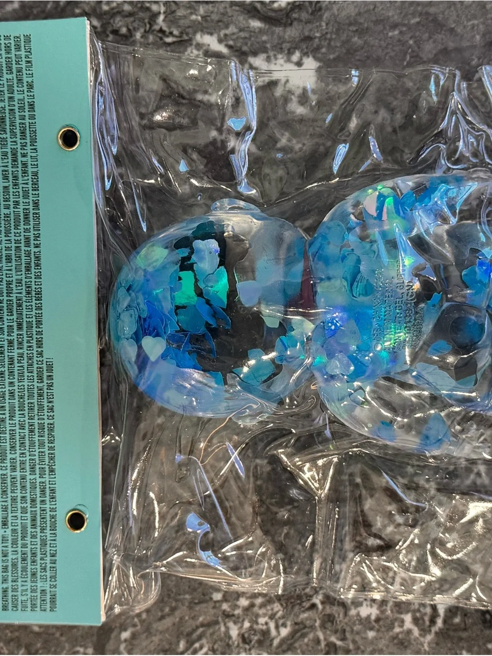 ORB Sugar Swaps Onesies Sweethearts Blue Heart Confetti Authentic Squishy NWT